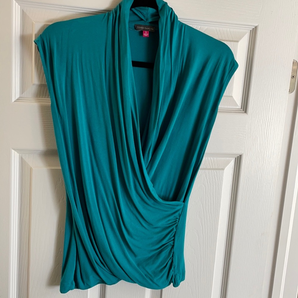 Vince Camuto teal blouse